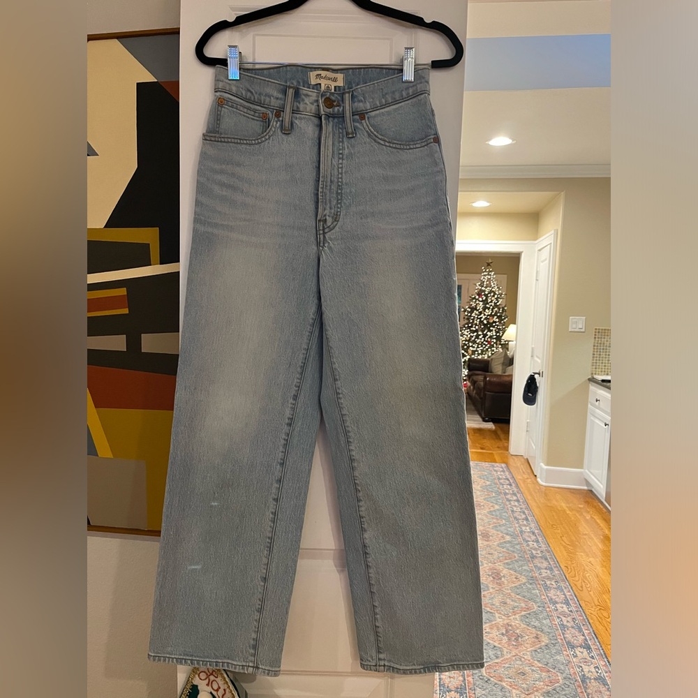 Madewell perfect vintage wide leg crop light wash size 25